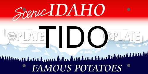 TIDO Idaho License Plate