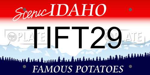TIFT29 Idaho License Plate