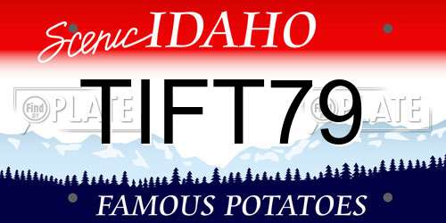 TIFT79 Idaho License Plate