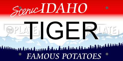 TIGER Idaho License Plate