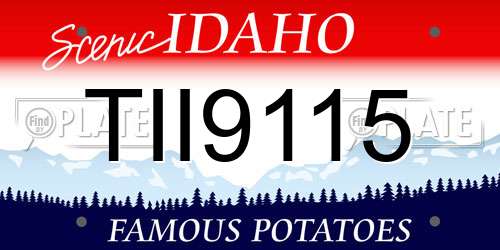 TII9115 Idaho License Plate