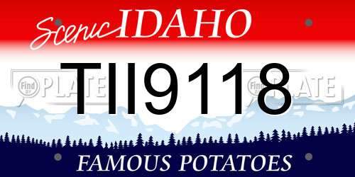 TII9118 Idaho License Plate