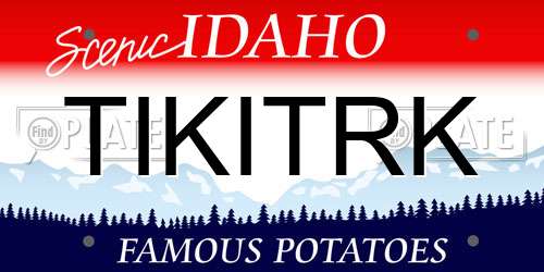 TIKITRK Idaho License Plate