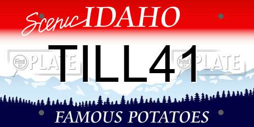 TILL41 Idaho License Plate