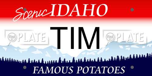 TIM Idaho License Plate