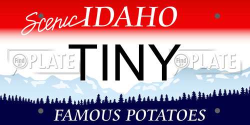 TINY Idaho License Plate