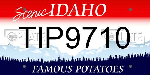 TIP9710 Idaho License Plate
