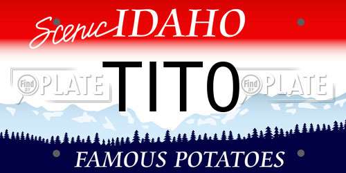 TIT0 Idaho License Plate