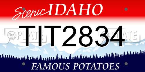 TIT2834 Idaho License Plate