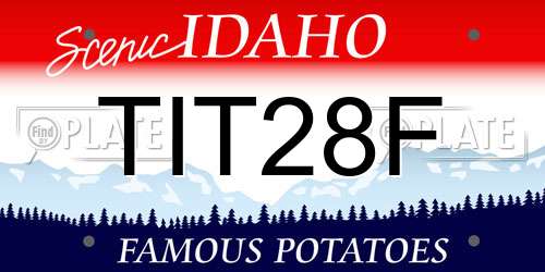 TIT28F Idaho License Plate