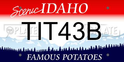 TIT43B Idaho License Plate