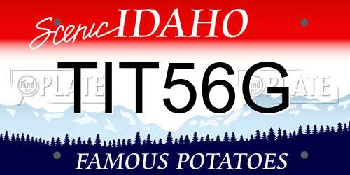 TIT56G Idaho License Plate