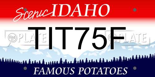 TIT75F Idaho License Plate