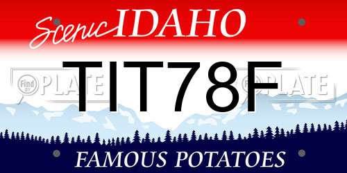 TIT78F Idaho License Plate