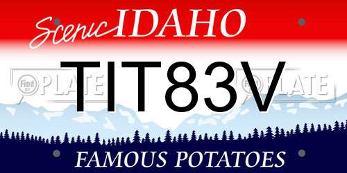 TIT83V Idaho License Plate
