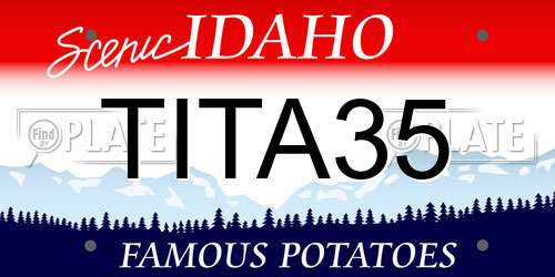 TITA35 Idaho License Plate