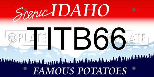 TITB66 Idaho License Plate