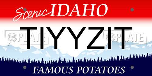 TIYYZIT Idaho License Plate