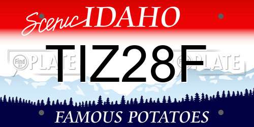TIZ28F Idaho License Plate