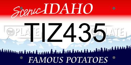TIZ435 Idaho License Plate