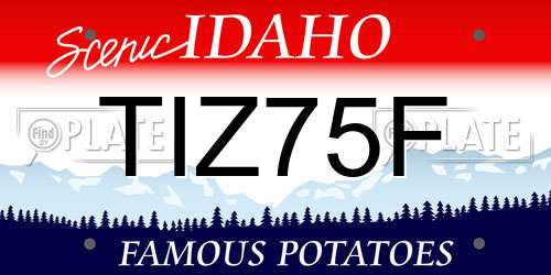 TIZ75F Idaho License Plate