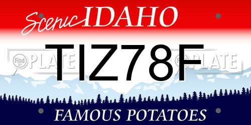 TIZ78F Idaho License Plate