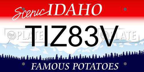 TIZ83V Idaho License Plate