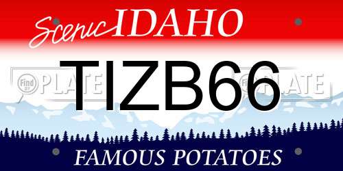 TIZB66 Idaho License Plate