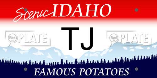 TJ Idaho License Plate