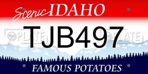 TJB497 Idaho License Plate