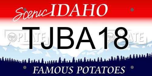 TJBA18 Idaho License Plate