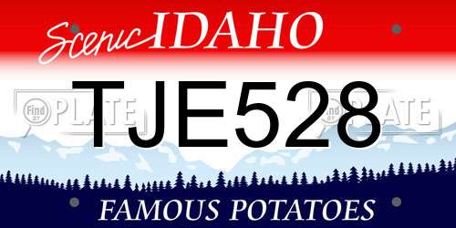 TJE528 Idaho License Plate