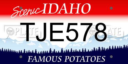 TJE578 Idaho License Plate
