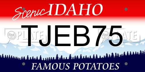 TJEB75 Idaho License Plate