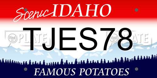 TJES78 Idaho License Plate