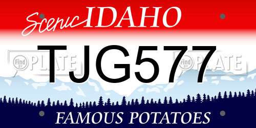 TJG577 Idaho License Plate