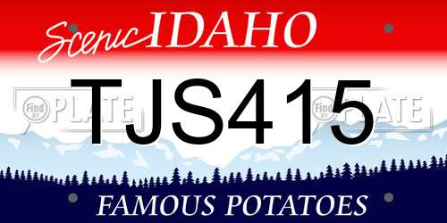 TJS415 Idaho License Plate