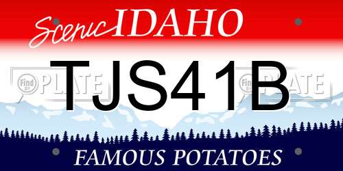 TJS41B Idaho License Plate