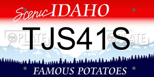 TJS41S Idaho License Plate