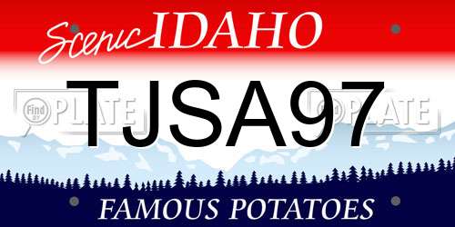 TJSA97 Idaho License Plate