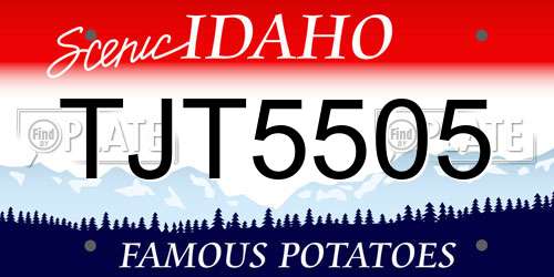 TJT5505 Idaho License Plate