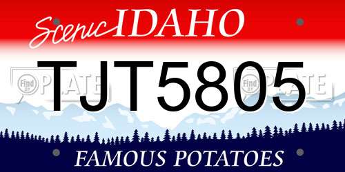 TJT5805 Idaho License Plate