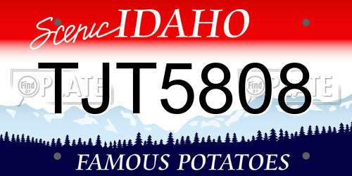 TJT5808 Idaho License Plate