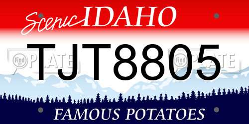 TJT8805 Idaho License Plate