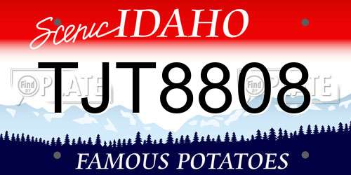 TJT8808 Idaho License Plate