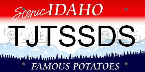 TJTSSDS Idaho License Plate