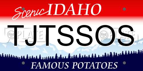 TJTSSOS Idaho License Plate