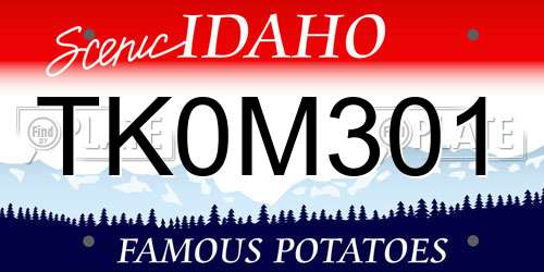 TK0M301 Idaho License Plate