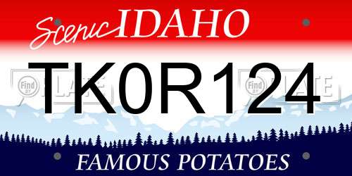 TK0R124 Idaho License Plate