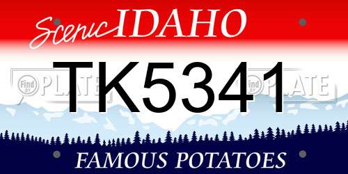 TK5341 Idaho License Plate